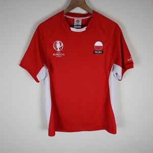 UEFA Euro 2016 Poland Football Shirt Jersey Men's Small 19.5x27